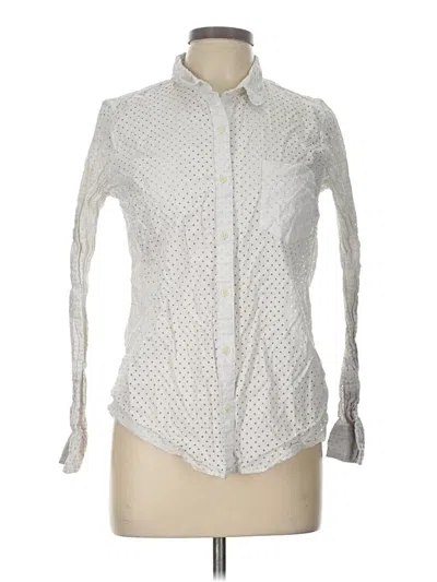 Pre-owned Gap Long Sleeve Button Down Shirt In White