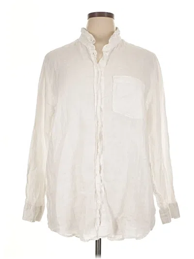 Pre-owned Gap Long Sleeve Button Down Shirt In White