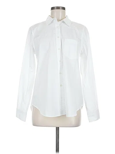 Pre-owned Gap Long Sleeve Button Down Shirt In White