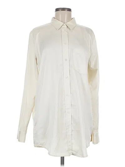 Pre-owned Gap Long Sleeve Button Down Shirt In White