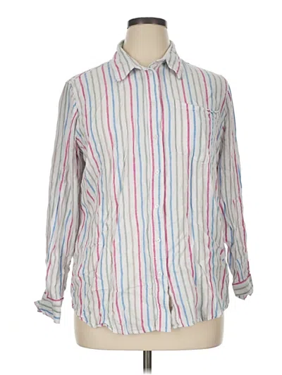 Pre-owned Gap Long Sleeve Button Down Shirt In White
