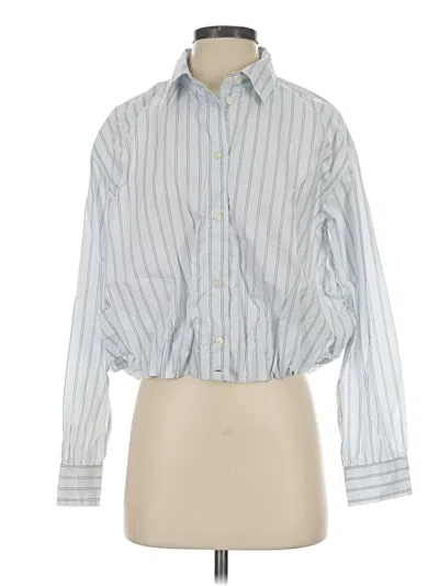 Gap Long Sleeve Button Down Shirt In White
