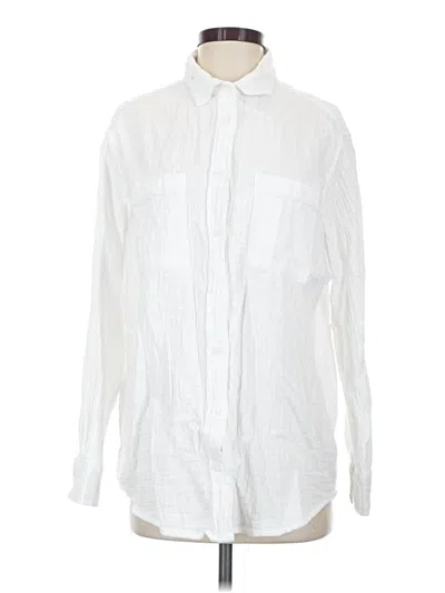 Pre-owned Gap Long Sleeve Button Down Shirt In White