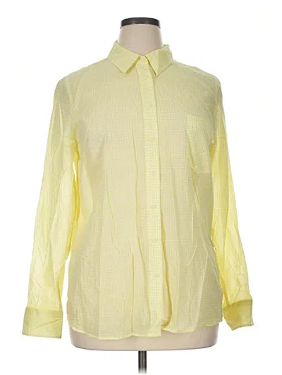 Pre-owned Gap Long Sleeve Button Down Shirt In Yellow