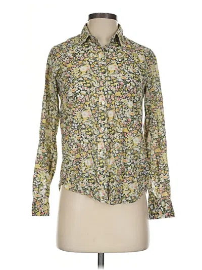Pre-owned Gap Long Sleeve Button Down Shirt In Yellow