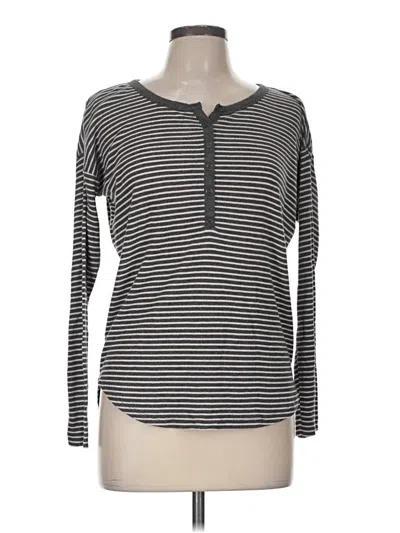Pre-owned Gap Long Sleeve Henley Shirt In Gray