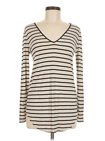Pre-owned Gap Long Sleeve Henley Shirt In Ivory