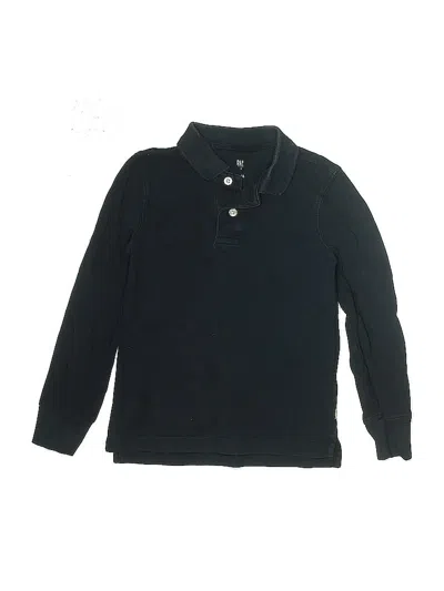 Pre-owned Gap Kids' Long Sleeve Polo Shirt In Black