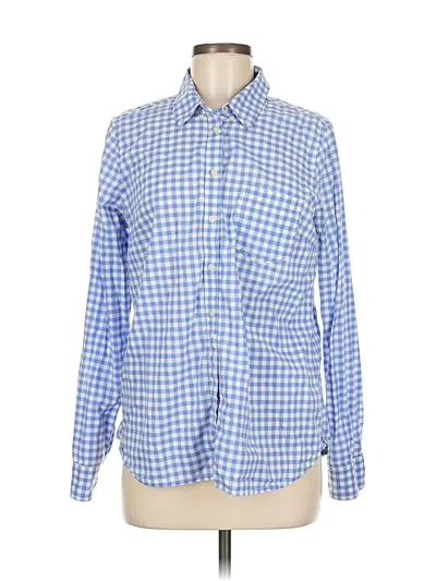 Pre-owned Gap Long Sleeve Polo Shirt In Blue