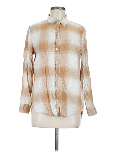 Pre-owned Gap Long Sleeve Polo Shirt In Brown