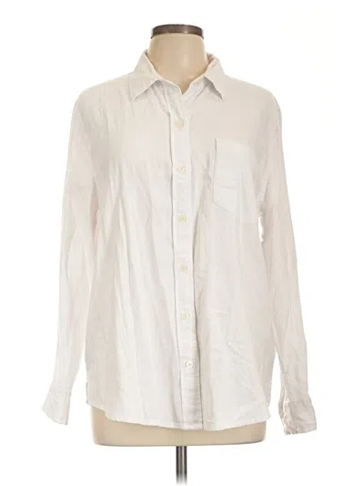 Pre-owned Gap Long Sleeve Polo Shirt In Ivory
