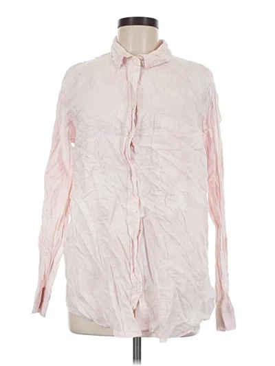 Pre-owned Gap Long Sleeve Polo Shirt In Pink