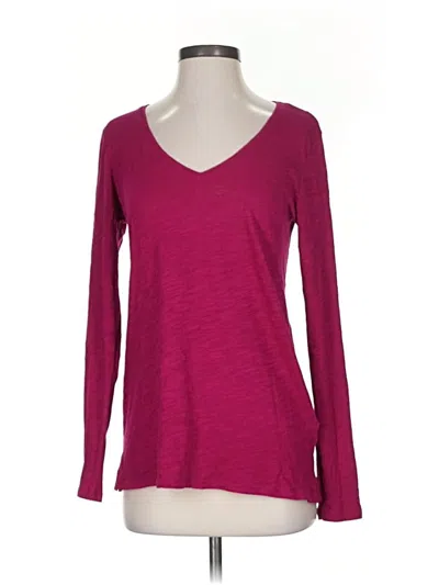 Pre-owned Gap Long Sleeve T-shirt In Burgundy