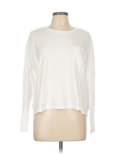 Pre-owned Gap Long Sleeve T-shirt In White