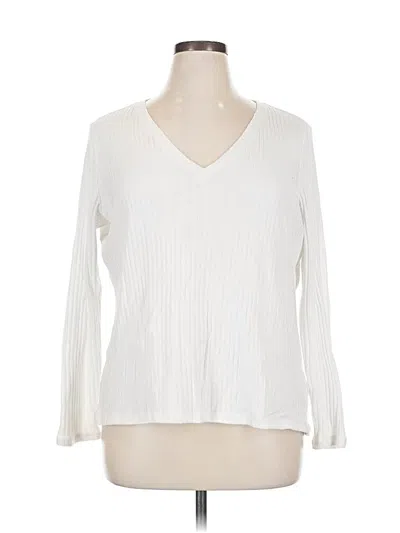 Pre-owned Gap Long Sleeve T-shirt In White