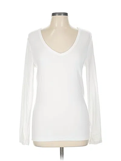 Pre-owned Gap Long Sleeve T-shirt In White