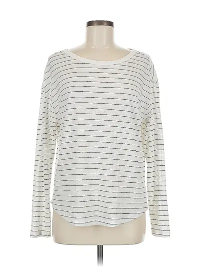 Pre-owned Gap Long Sleeve T-shirt In White