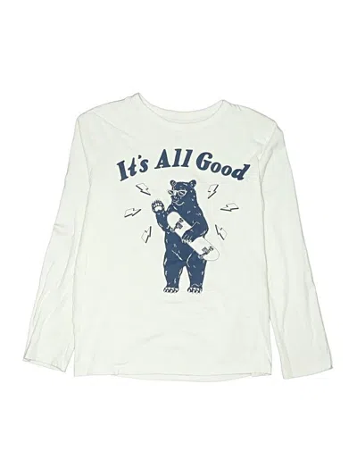 Pre-owned Gap Kids' Long Sleeve T-shirt In White