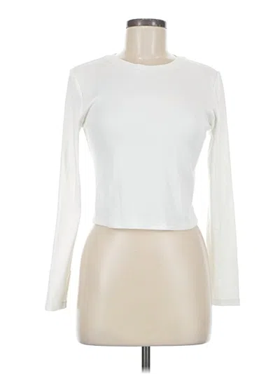 Pre-owned Gap Long Sleeve T-shirt In White