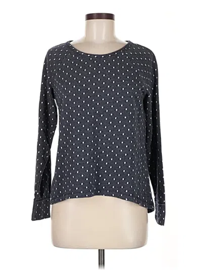 Pre-owned Gap Long Sleeve Top Black Crew Neck Tops
