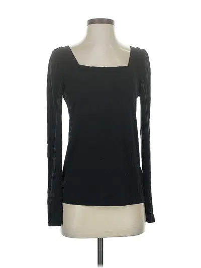Pre-owned Gap Long Sleeve Top Black Scoop Neck Tops