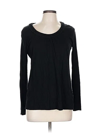 Pre-owned Gap Long Sleeve Top Black Scoop Neck Tops