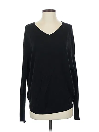 Pre-owned Gap Long Sleeve Top Black V Neck Tops