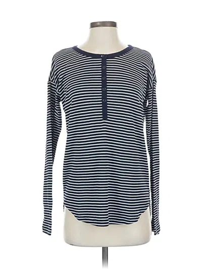 Pre-owned Gap Long Sleeve Top Blue Boatneck Tops