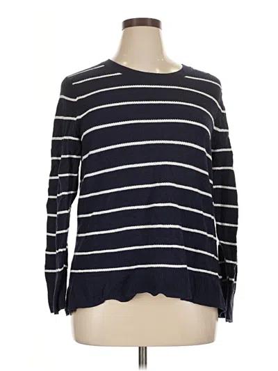 Pre-owned Gap Long Sleeve Top Blue Boatneck Tops