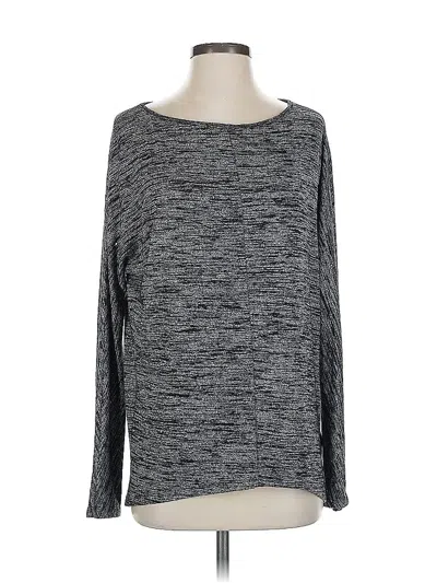 Pre-owned Gap Long Sleeve Top Gray Boatneck Tops