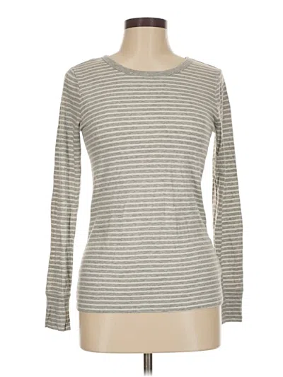 Pre-owned Gap Long Sleeve Top Gray Crew Neck Tops