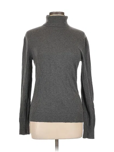 Pre-owned Gap Long Sleeve Top Gray Turtleneck Tops