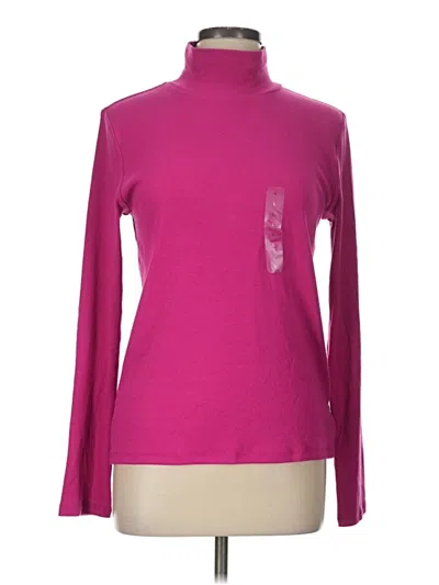 Gap Long Sleeve Top Pink Turtleneck Tops
