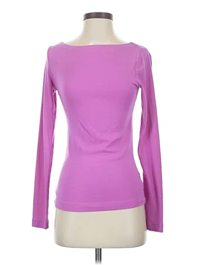 Pre-owned Gap Long Sleeve Top Purple Boatneck Tops