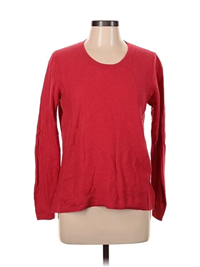Pre-owned Gap Long Sleeve Top Red Crew Neck Tops