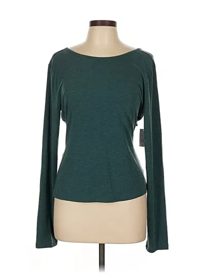 Gap Long Sleeve Top Teal Boatneck Tops In Blue