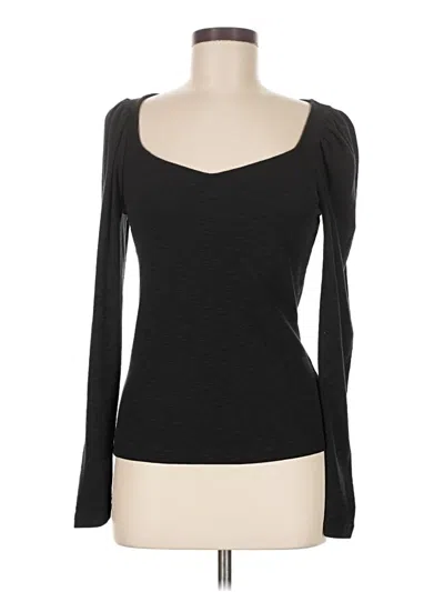 Pre-owned Gap Long Sleeve T-shirt In Black