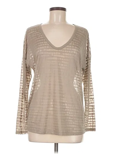 Pre-owned Gap Long Sleeve T-shirt In Brown