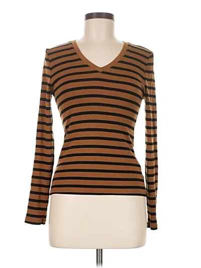 Pre-owned Gap Long Sleeve T-shirt In Brown