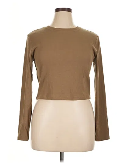Gap Long Sleeve T-shirt In Brown