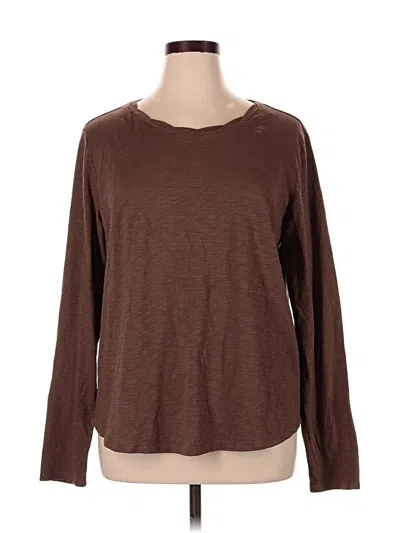 Pre-owned Gap Long Sleeve T-shirt In Brown