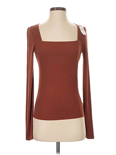 Gap Long Sleeve T-shirt In Brown