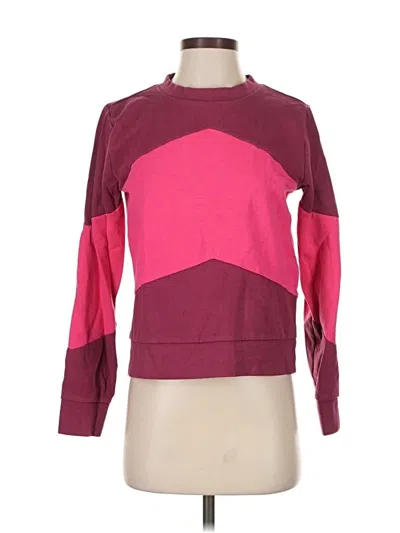 Pre-owned Gap Long Sleeve T-shirt In Burgundy