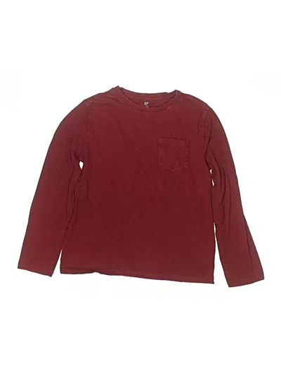 Pre-owned Gap Kids' Long Sleeve T-shirt In Burgundy