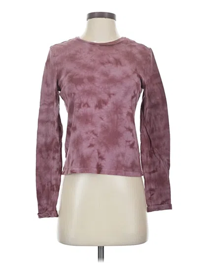 Pre-owned Gap Long Sleeve T-shirt In Burgundy