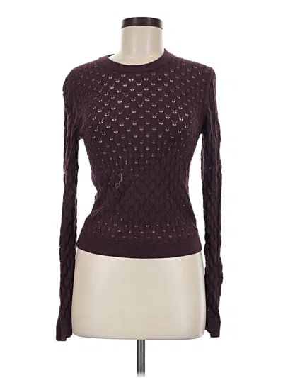 Pre-owned Gap Long Sleeve T-shirt In Burgundy