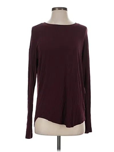Pre-owned Gap Long Sleeve T-shirt In Burgundy
