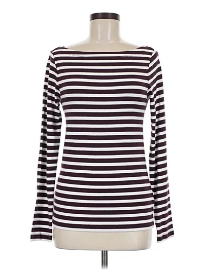 Pre-owned Gap Long Sleeve T-shirt In Burgundy