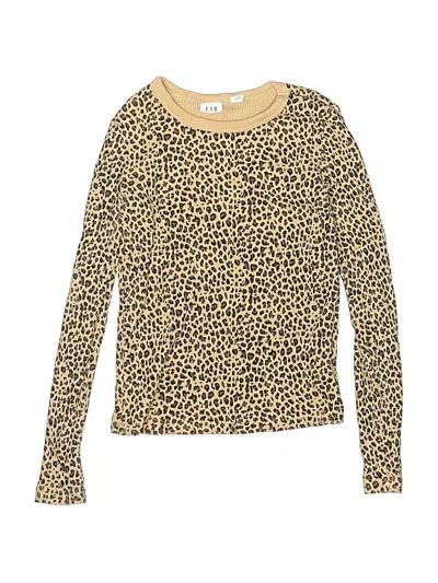 Pre-owned Gap Kids' Long Sleeve T-shirt In Gold