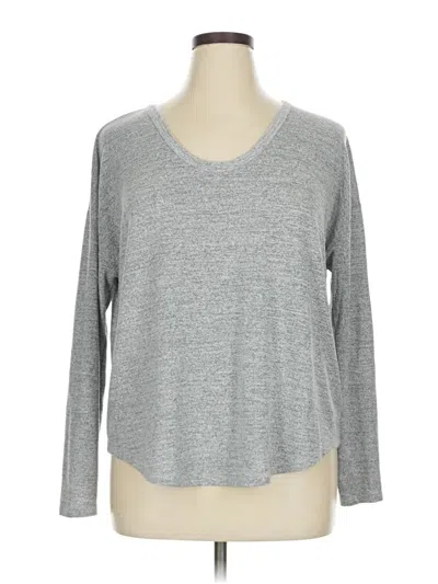 Pre-owned Gap Long Sleeve T-shirt In Gray